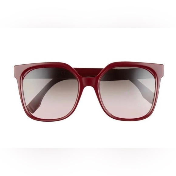 FENDI FE40007I Sunglasses Burgundy Embossed Temples Gradient 2 tone lenses New - Picture 13 of 16